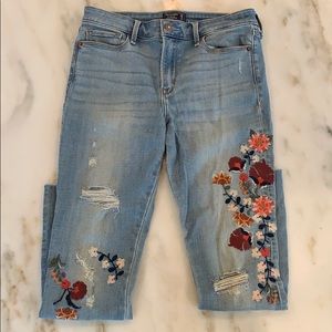 Abercrombie & Fitch floral jeans